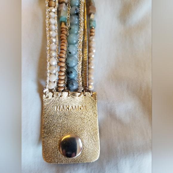 Gemstone and leather bracelet - Picture 3 of 6